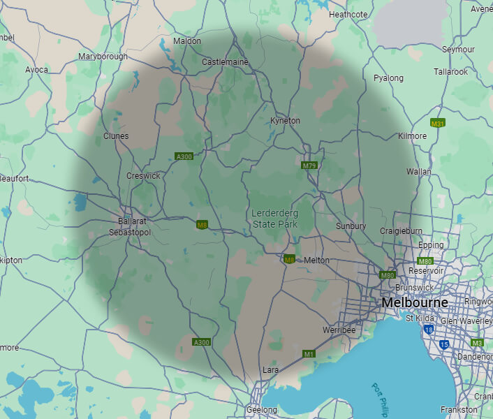 map of melbourne victoria ballarat castlemaine sunbury kyneton melton